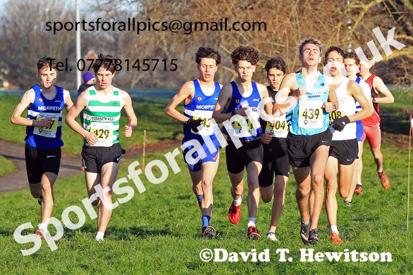 Mens under-17s, 2022 North Eastern Cross Country Champs., Temple Park, South Shields.  Photo: David T. Hewitson/Sports for All Pics
